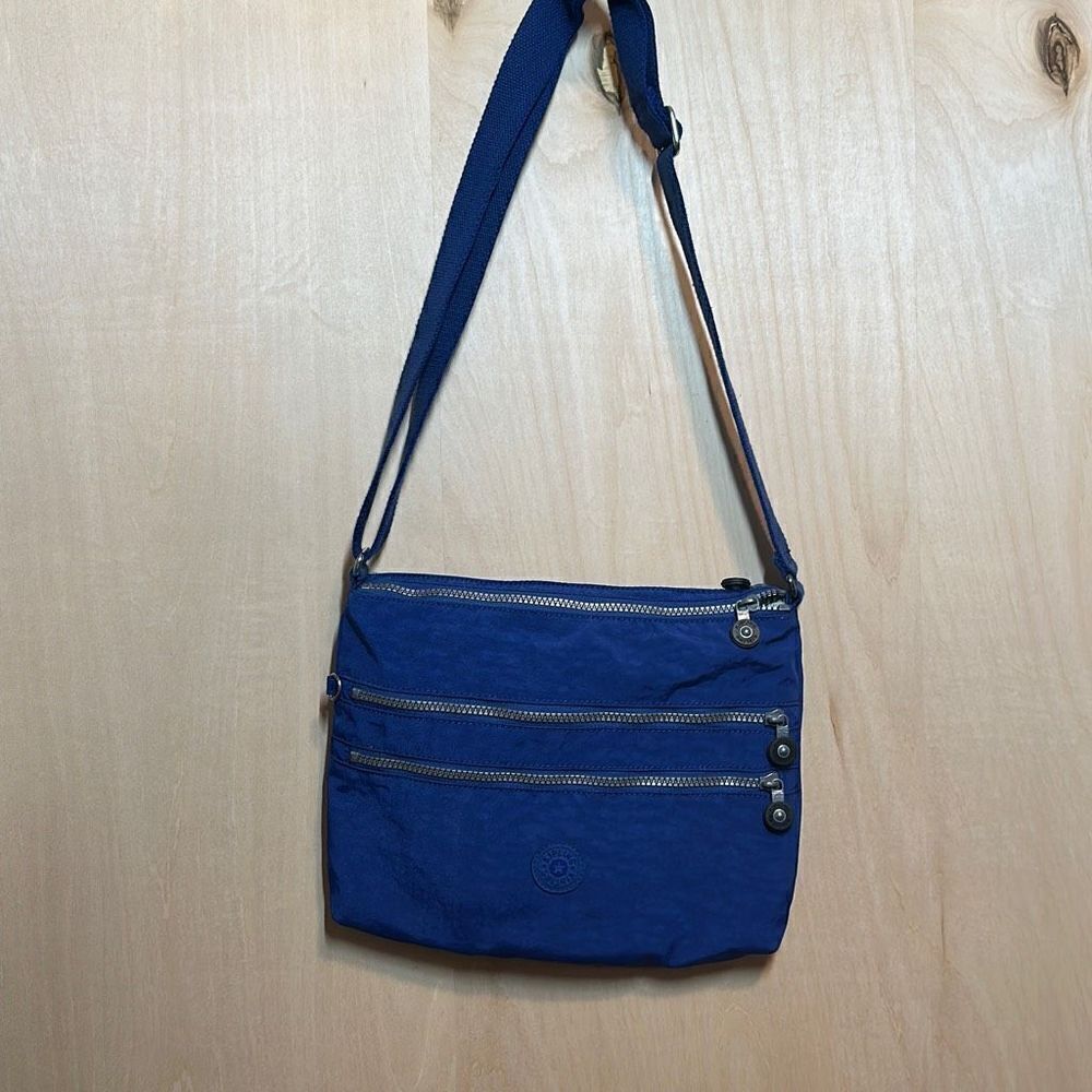 KIPLING ALVAR DARK BLUE NYLON SLIM CROSSBODY-SHOULDER BAG
